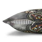 Memento Mori Mandala - Suede Square Pillowcase