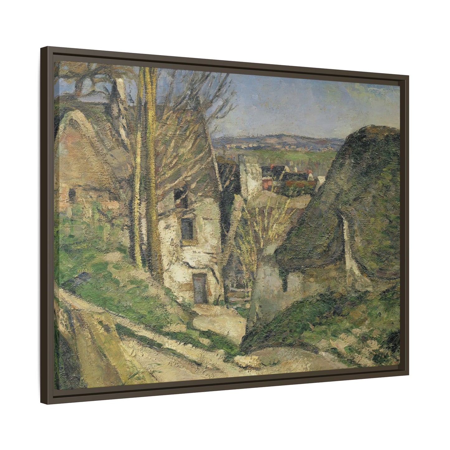 Cézanne, Paul - The House of the Hanged Man, Auvers-sur-Oise (1874) - Matte Canvas, Framed