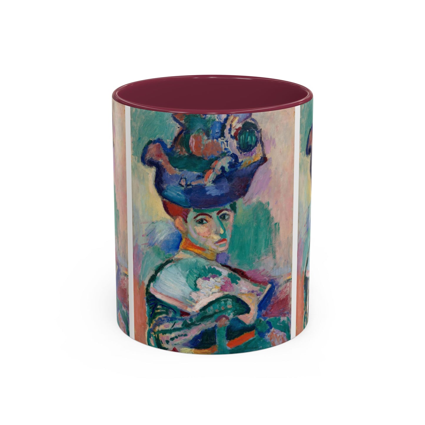 Matisse, Henri - Woman with a Hat (1905) - Colorful Accent Mugs