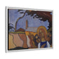 Filiger, Charles - Virgin and Two Angels (1895) - Matte Canvas, Framed