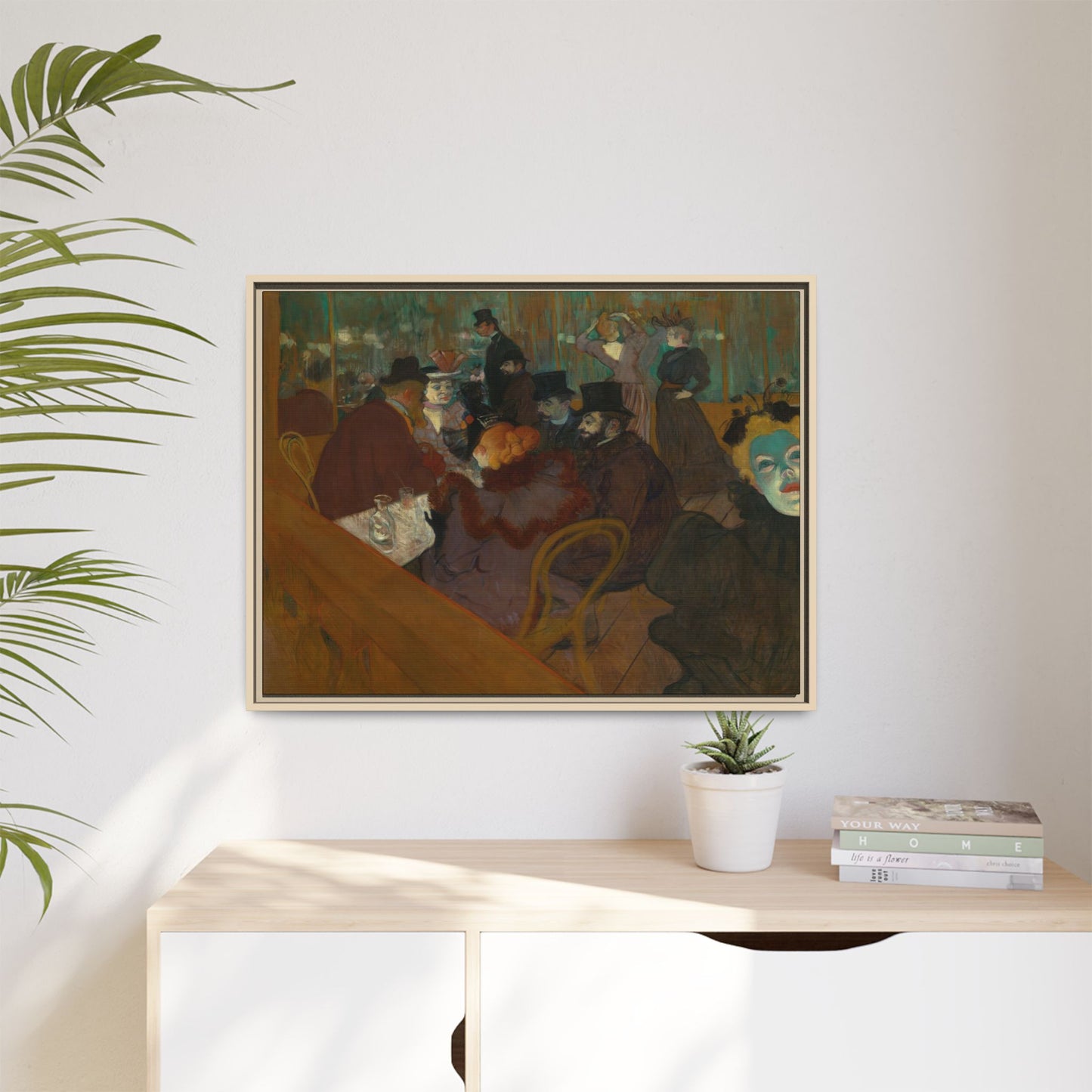Toulouse-Lautrec, Henri - At the Moulin Rouge (1892) - Matte Canvas, Framed