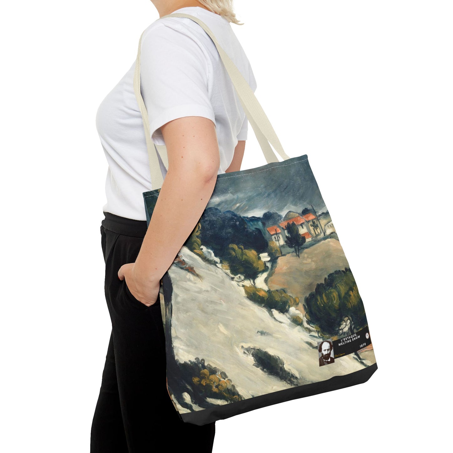 Cézanne, Paul - L’Estaque, Melting Snow (1870) - Tote Bag