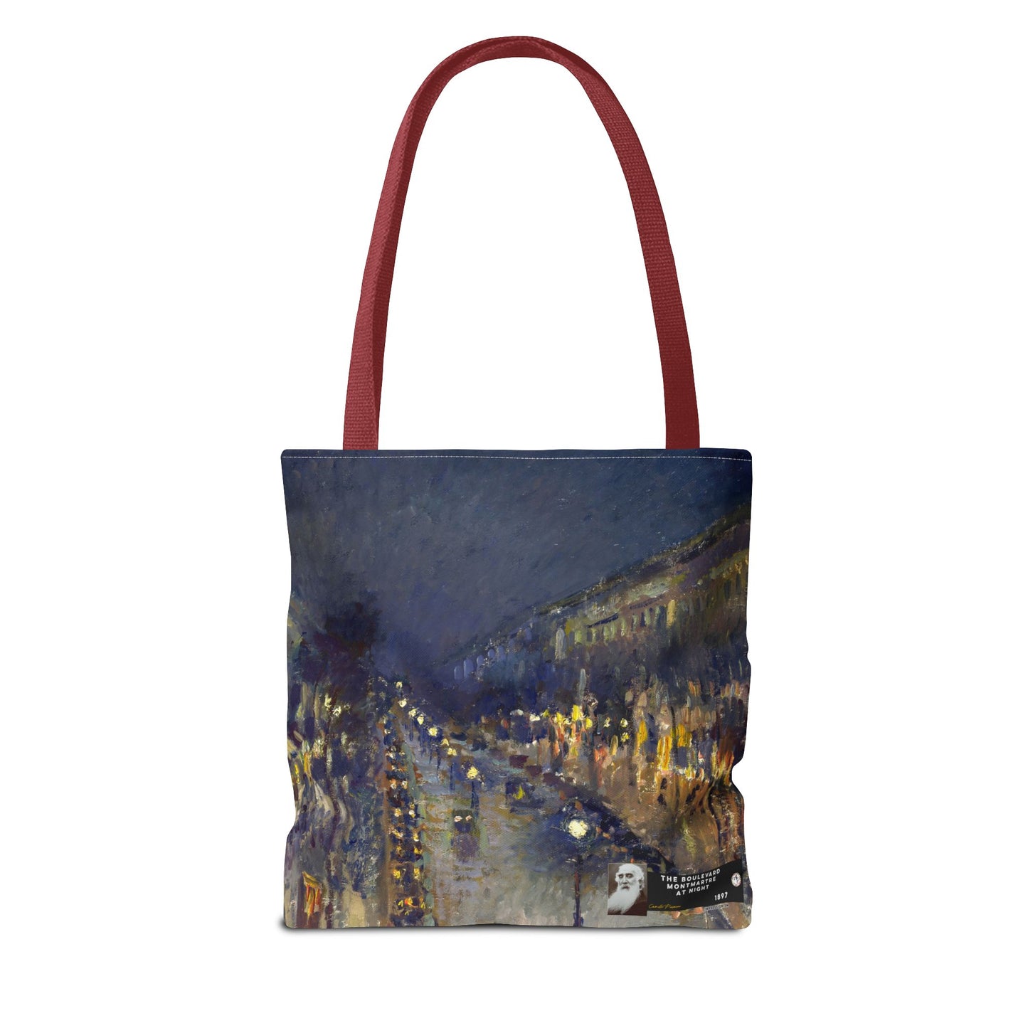 Pissarro, Camille - The Boulevard Montmartre At Night (1897) - Tote Bag