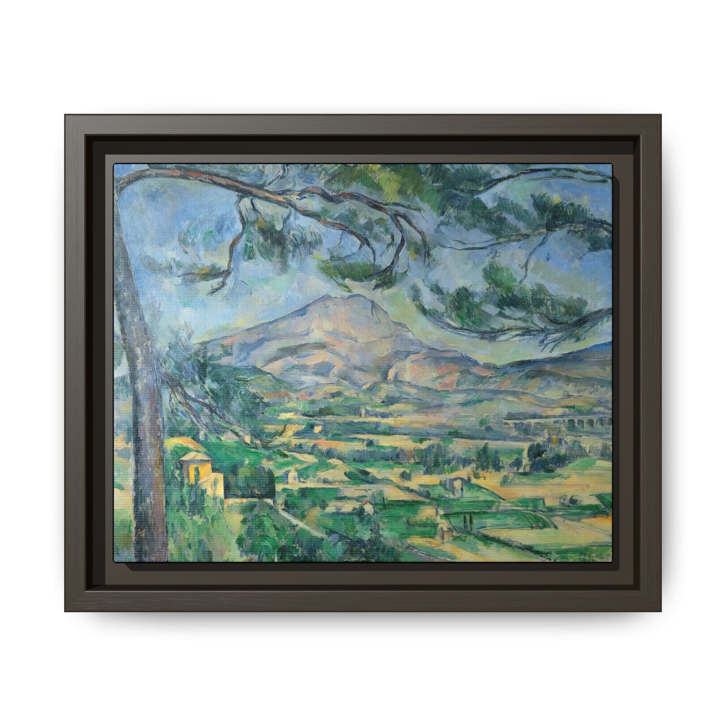 Cézanne, Paul - Mont Sainte-Victoire with Large Pine (1887) - Matte Canvas, Framed