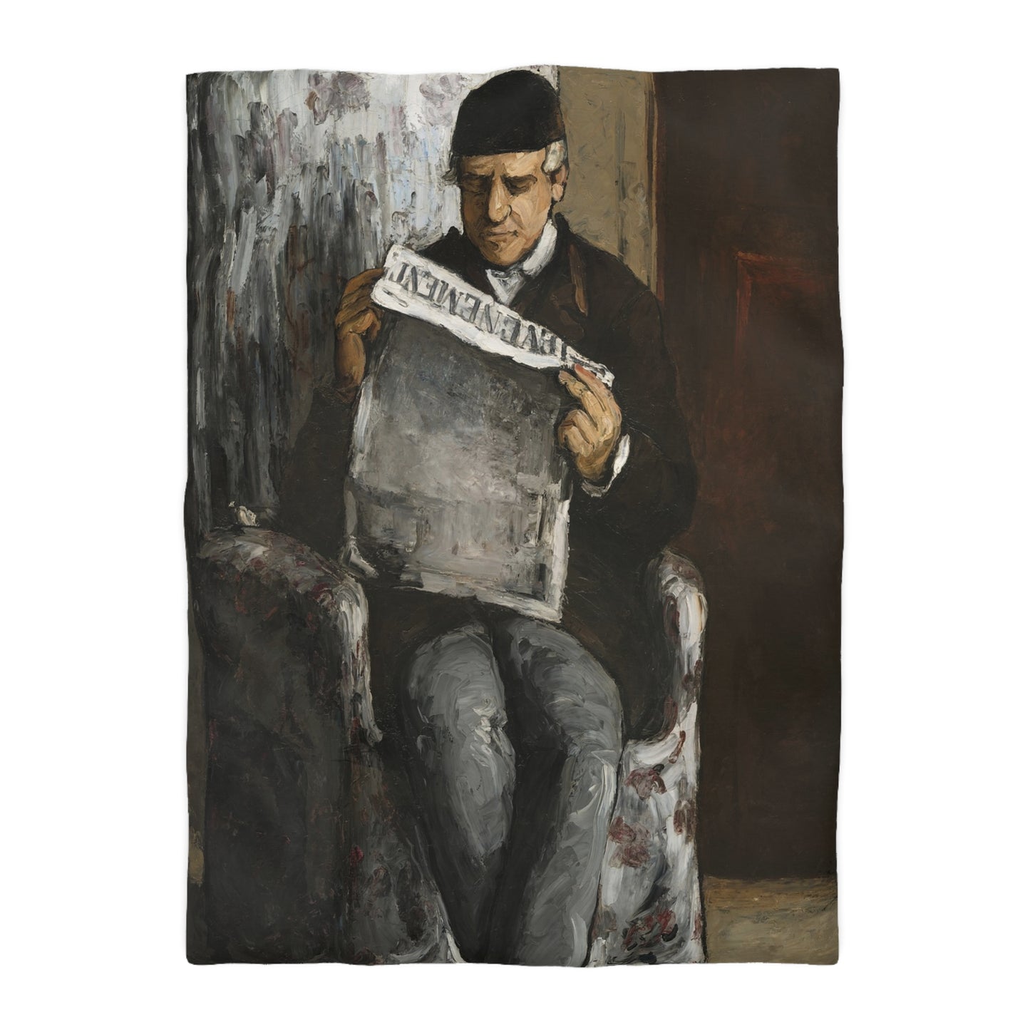 Cézanne, Paul - The Artist’s Father (1866) - Microfiber Duvet Cover