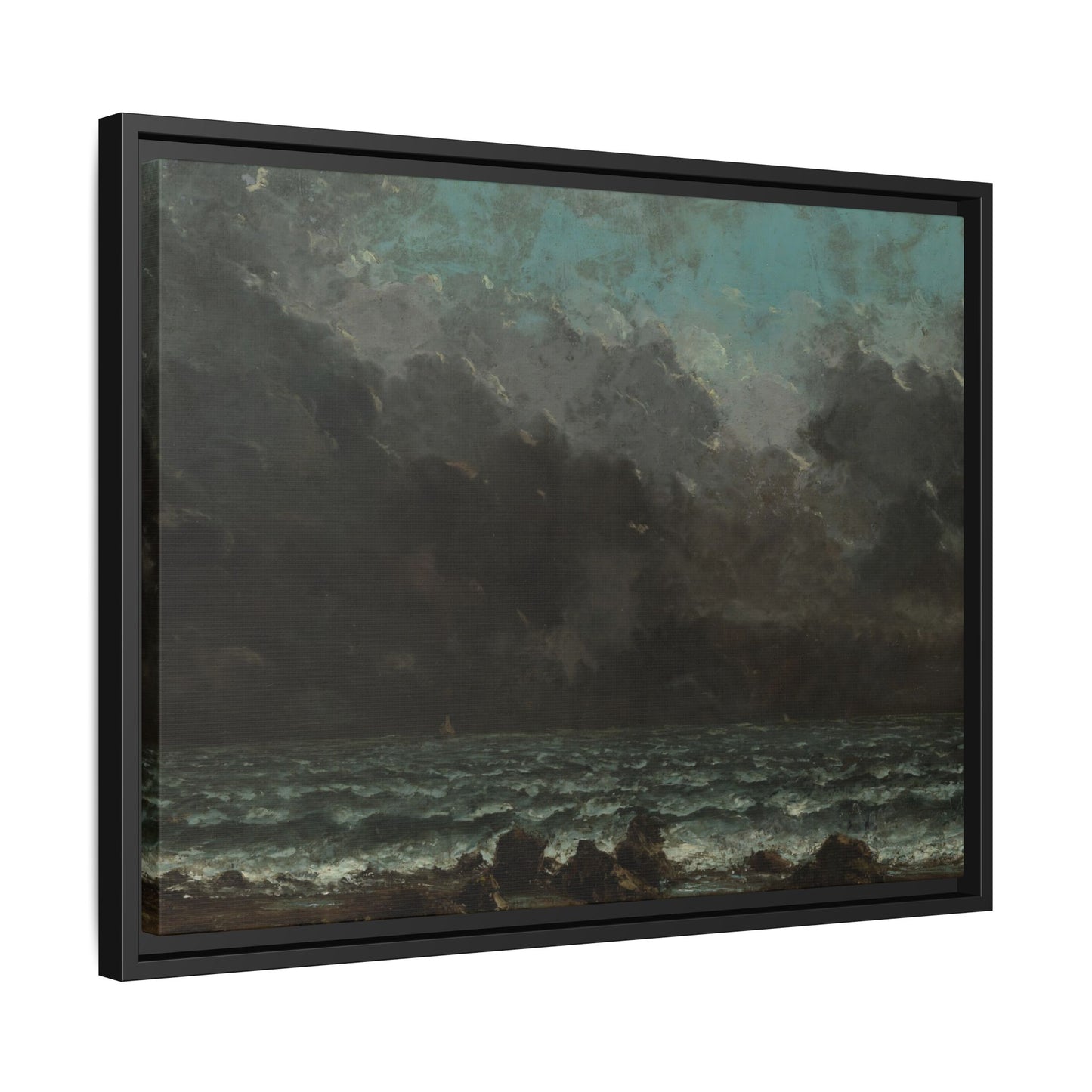 Courbet, Gustave - The Sea (1865) - Matte Canvas, Framed