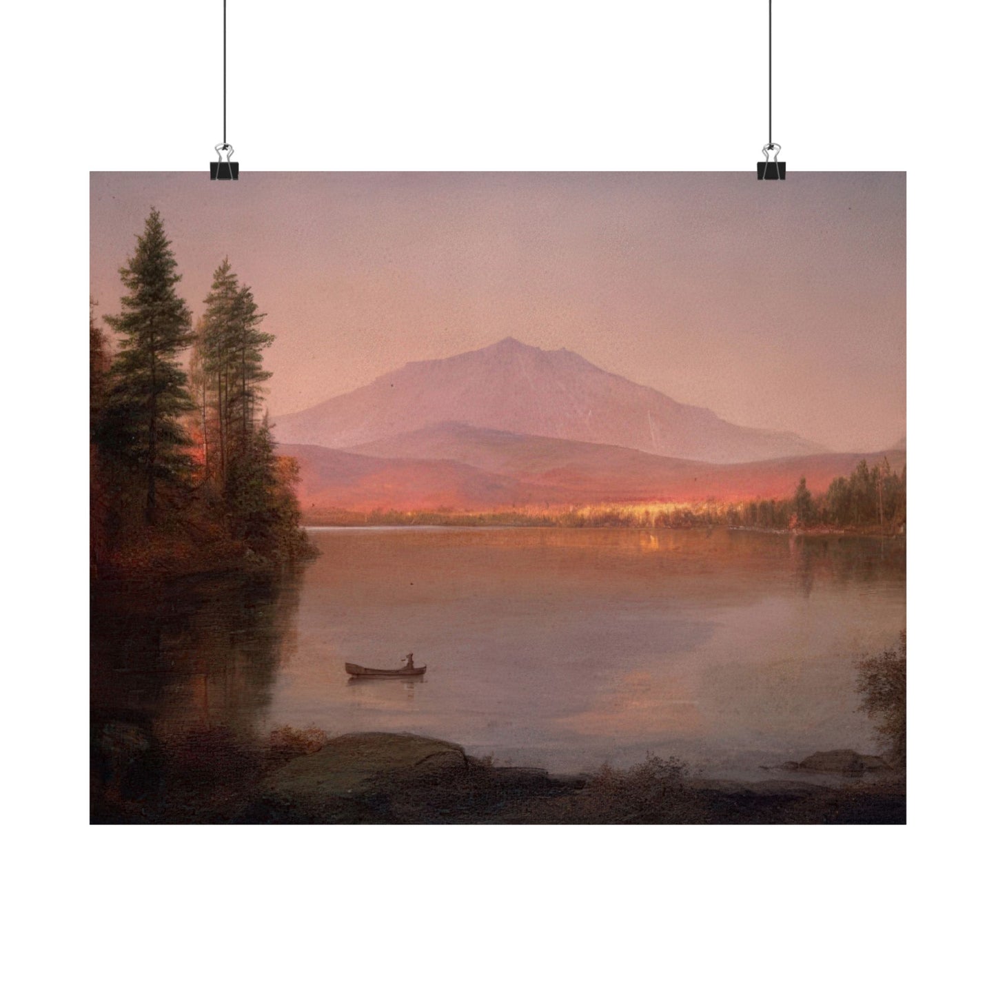 Church, Frederic Edwin - Mount Katahdin from Millinocket Camp (1891) - Satin Posters