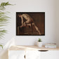 Courbet, Gustave - Study of a Nude Man (1840) - Matte Canvas, Framed