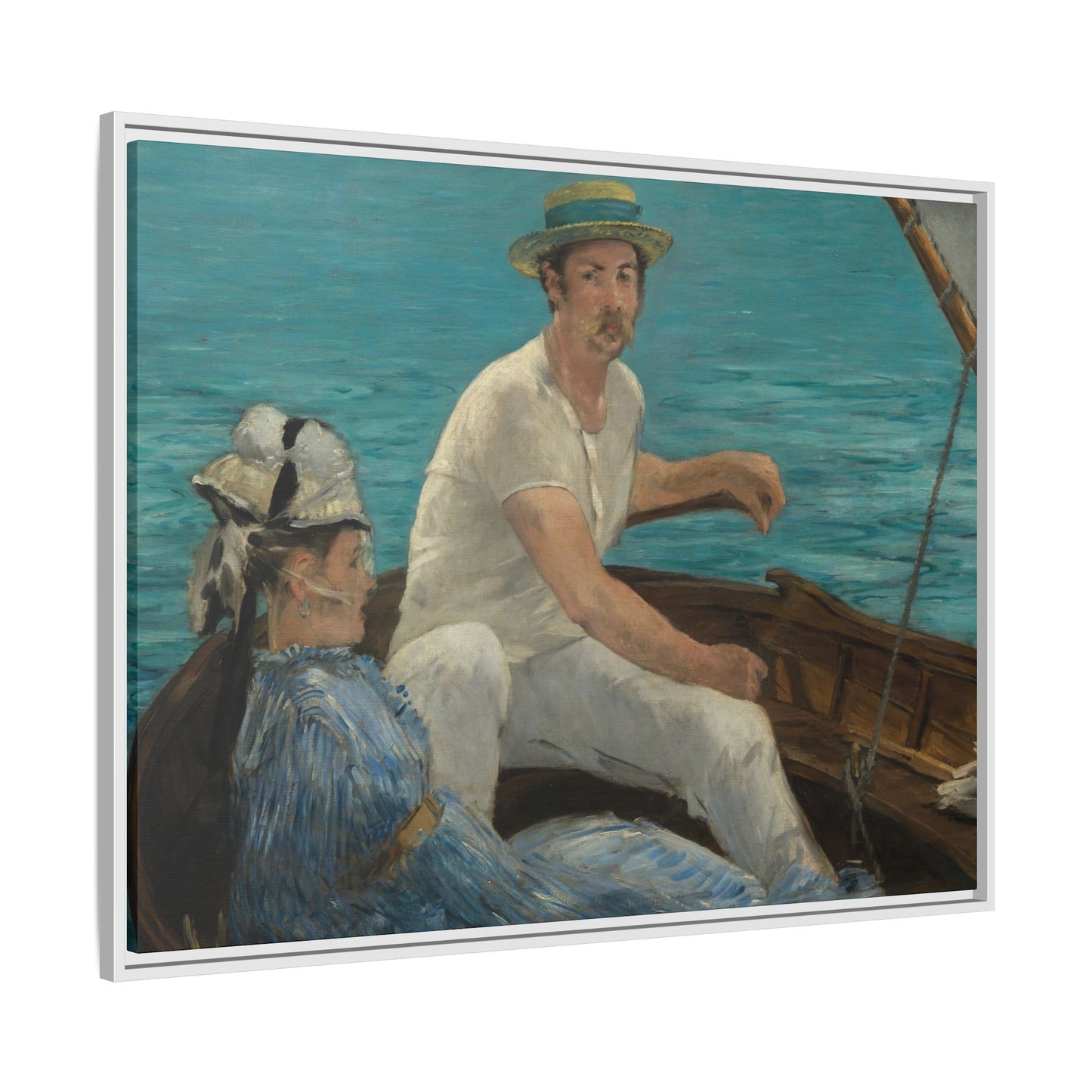 Manet, Édouard - Boating (1874) - Matte Canvas, Framed