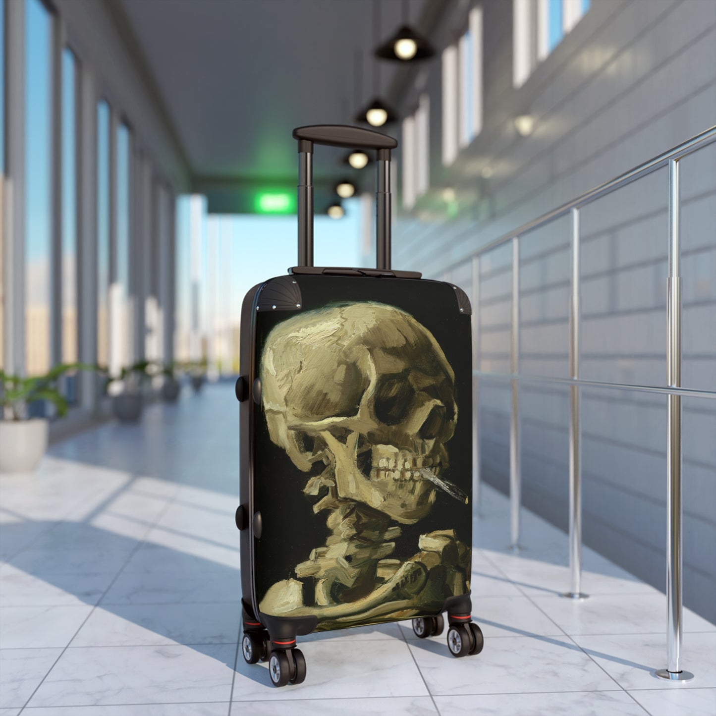 Van Gogh, Vincent - Head of a Skeleton with a Burning Cigarette (1886) - Suitcase