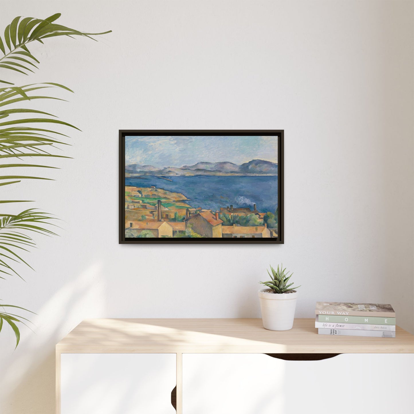 Cézanne, Paul - The Bay of Marseille, Seen from L'Estaque (1885) - Matte Canvas, Framed