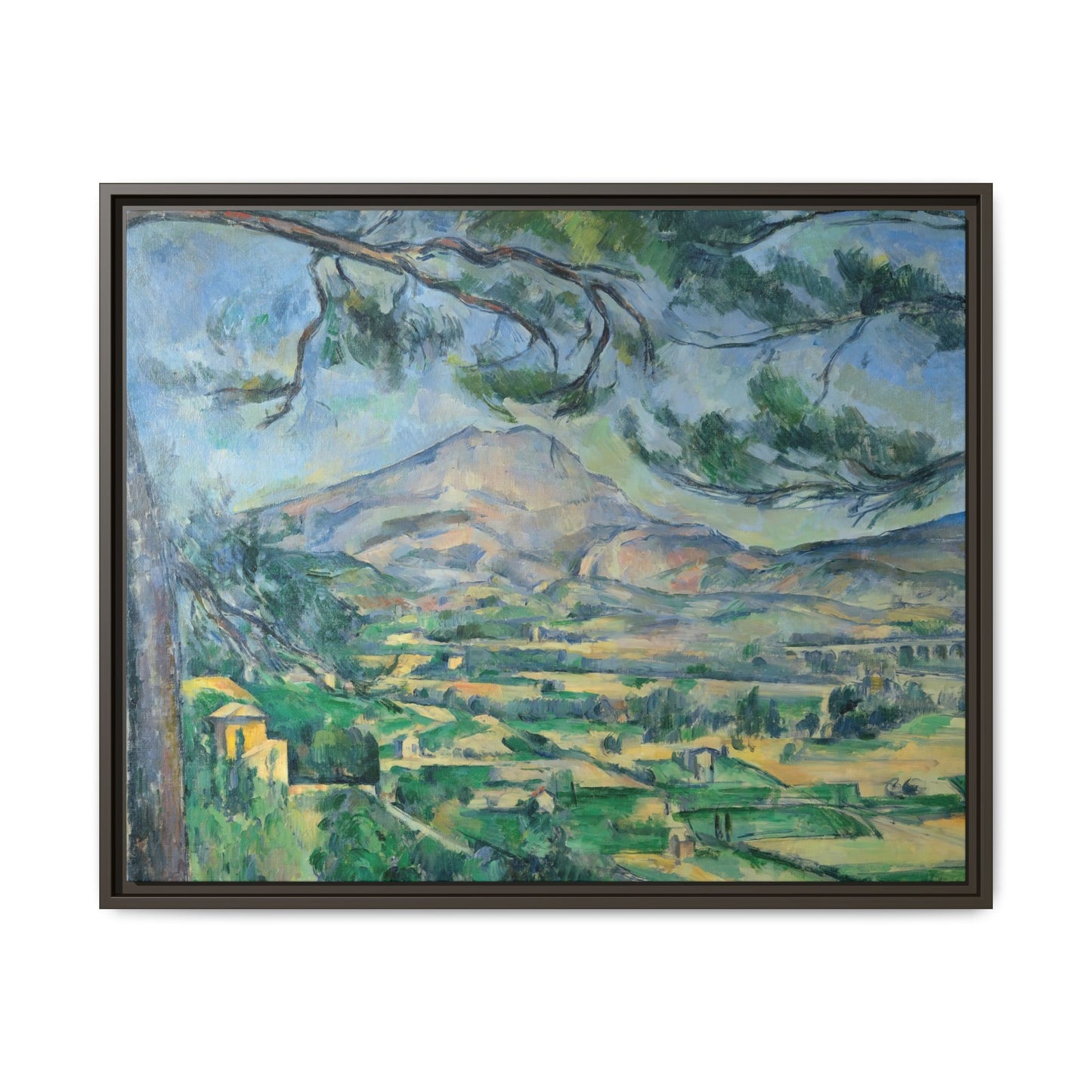 Cézanne, Paul - Mont Sainte-Victoire with Large Pine (1887) - Matte Canvas, Framed