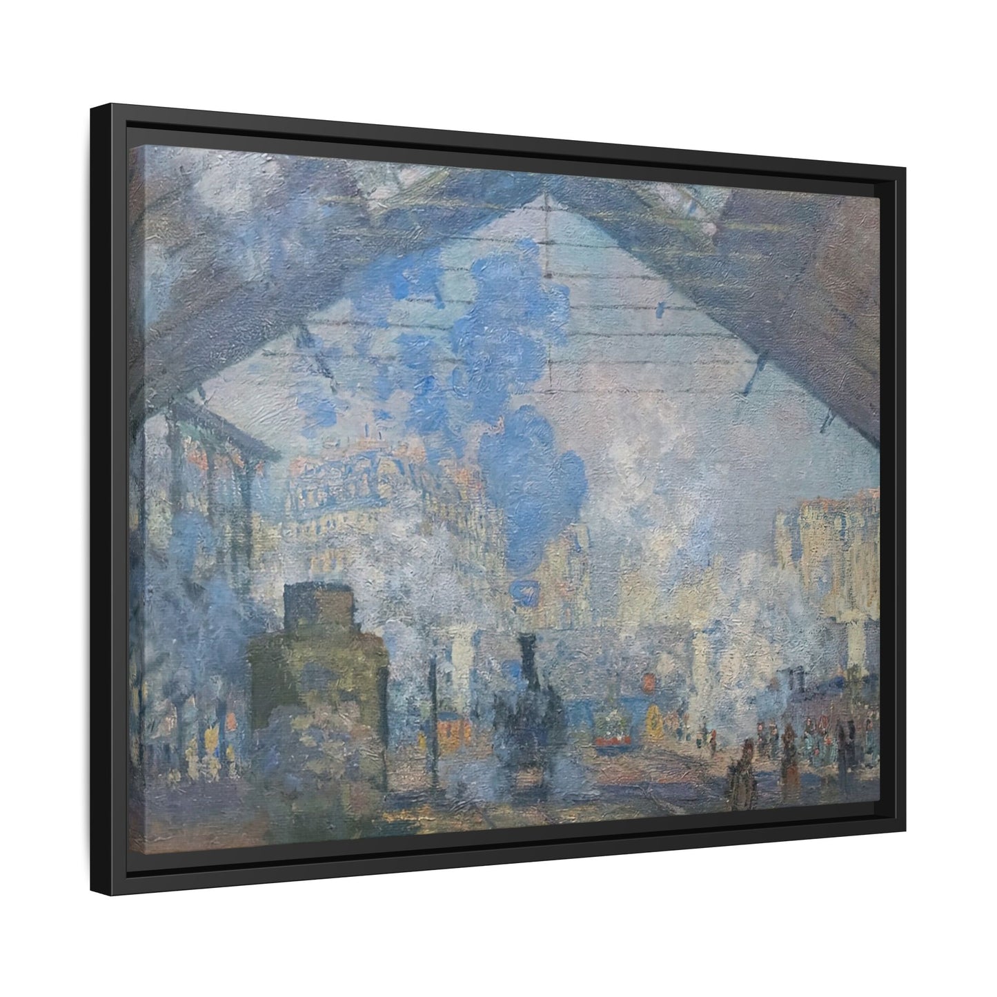 Monet, Claude - Le Gare Saint-Lazare (1877) - Matte Canvas, Framed