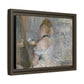 Morisot, Berthe - Woman at Her Toilette (1880) - Matte Canvas, Framed