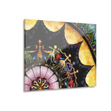 Obsidian Grandmothers Mandala - Acrylic Block