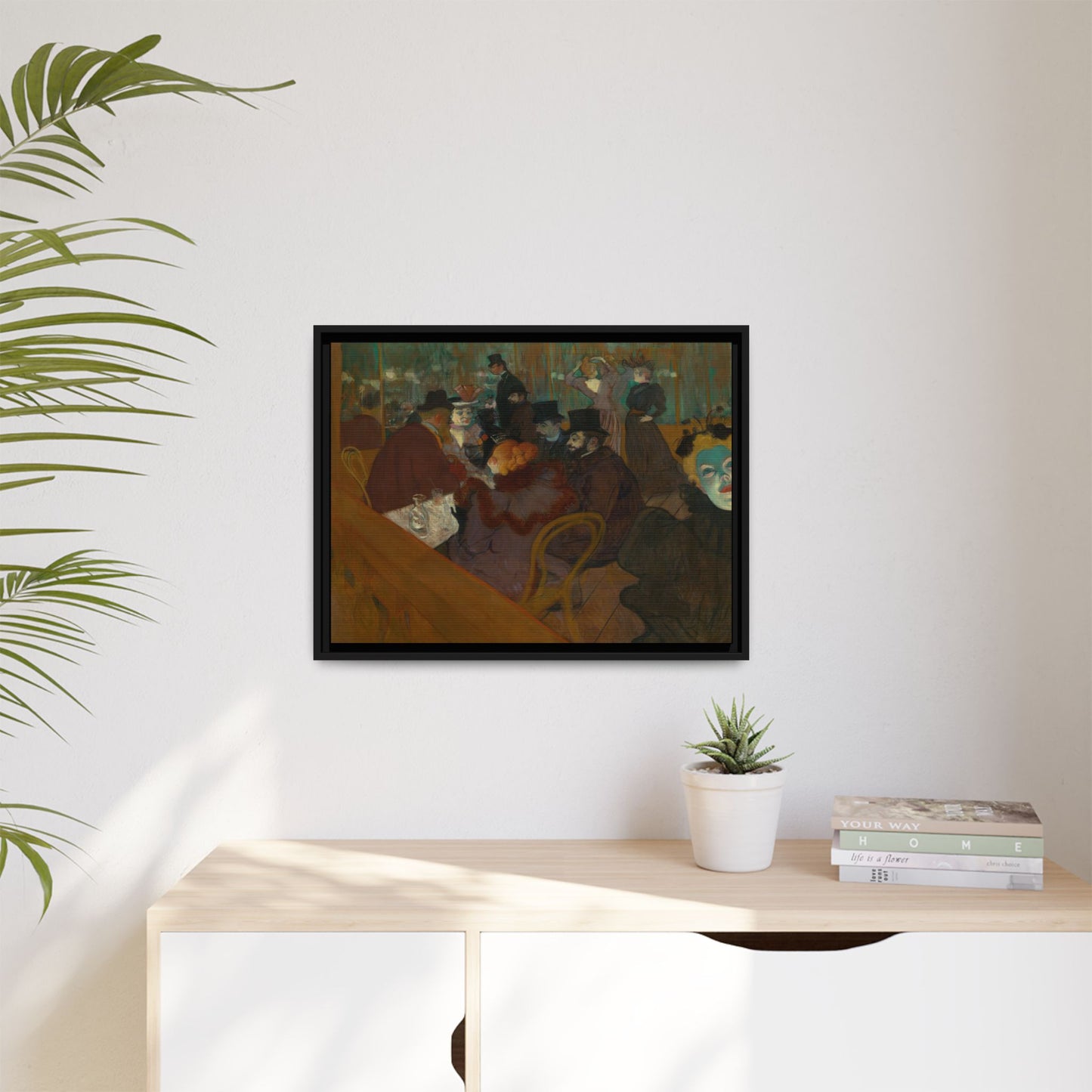 Toulouse-Lautrec, Henri - At the Moulin Rouge (1892) - Matte Canvas, Framed