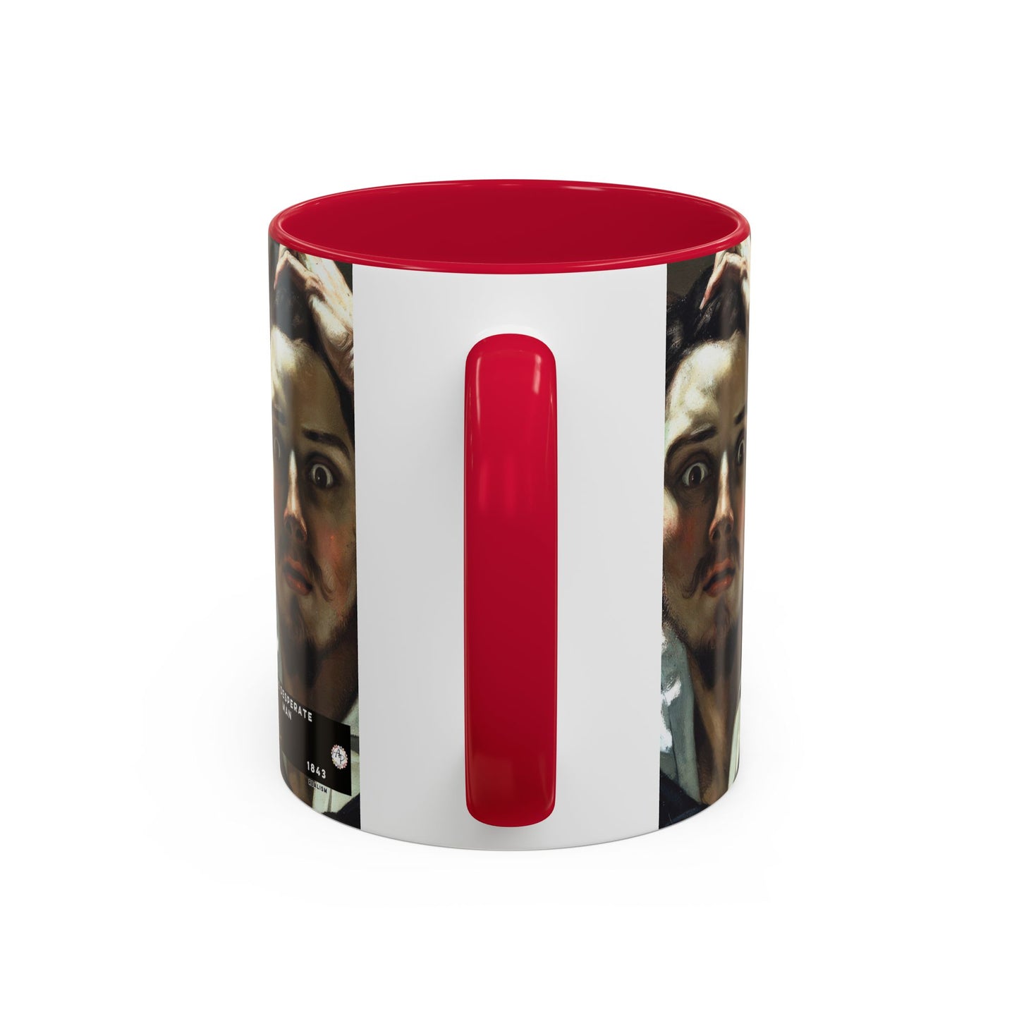 Courbet, Gustave - The Desperate Man (1843) - Colorful Accent Mugs