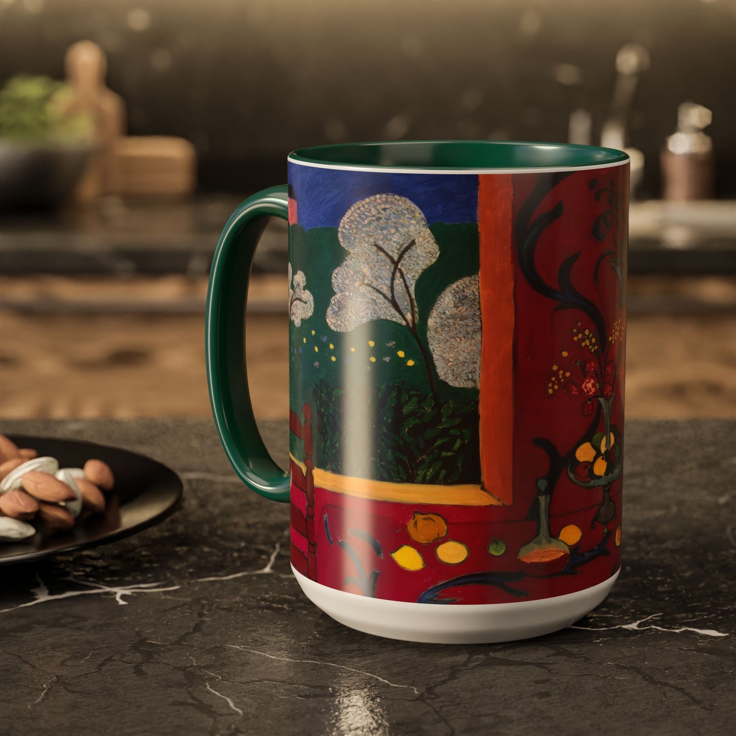 Matisse, Henri - The Dessert Harmony in Red (1908) - Colorful Accent Mugs