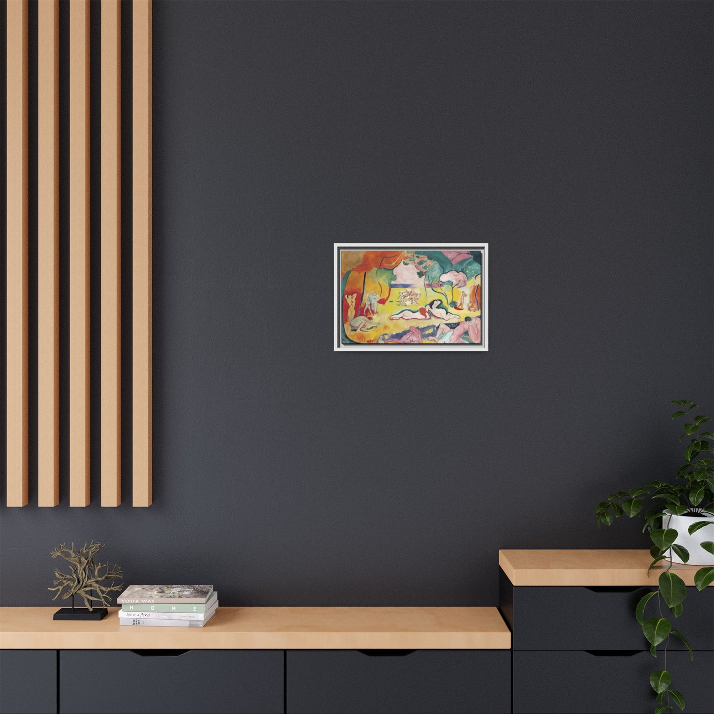 Matisse, Henri - The Joy of Life (1905) - Matte Canvas, Framed