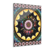 Obsidian Grandmothers Mandala - Acrylic Block