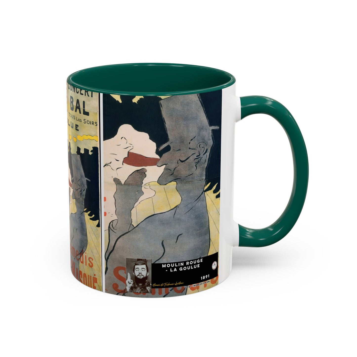 Toulouse-Lautrec, Henri - Moulin Rouge - La Goulue (1891) - Colorful Accent Mugs