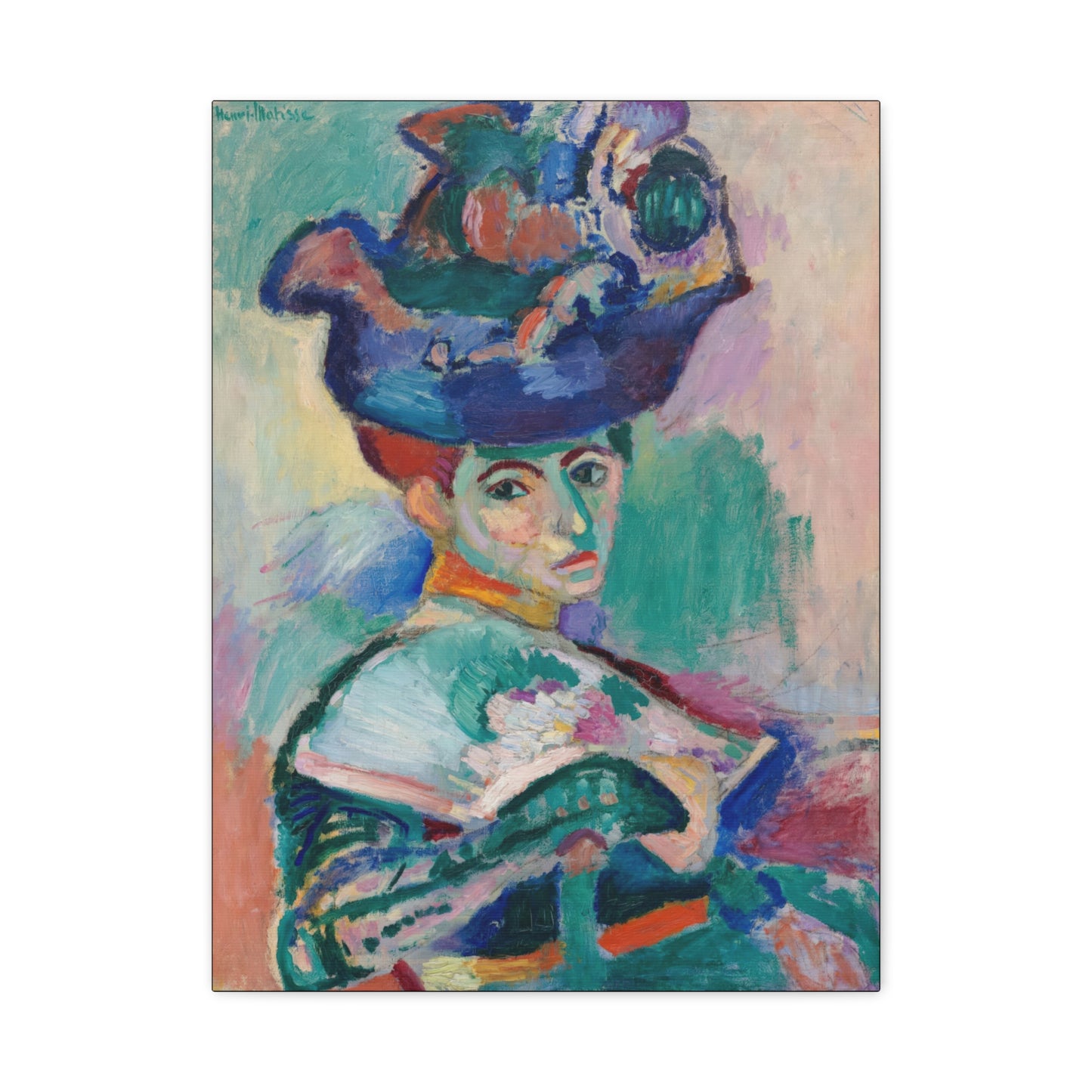 Matisse, Henri - Woman with a Hat (1905) - Canvas Block, unframed