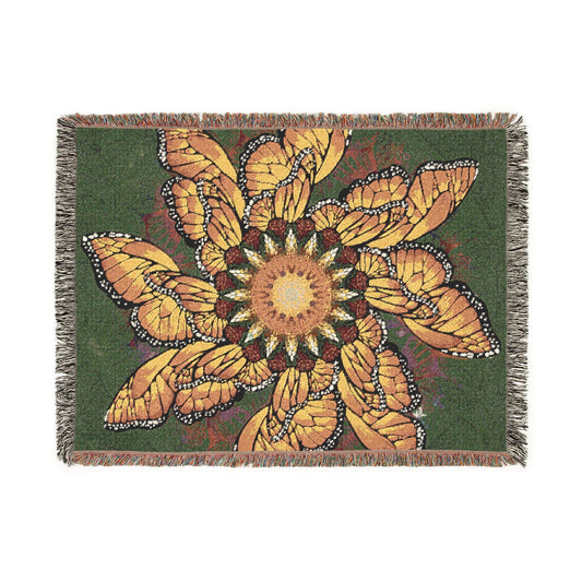 Pacio, Adam - Monarch Butterfly Mandala - Woven Blanket