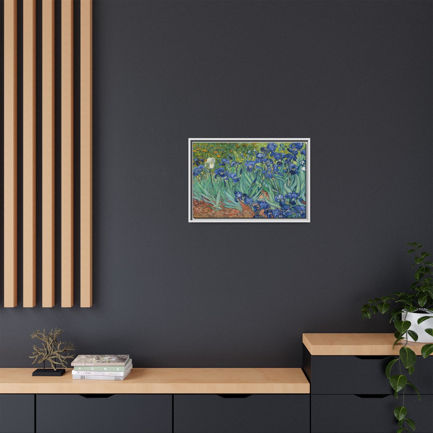 Van Gogh, Vincent - Irises (1889) - Matte Canvas, Framed