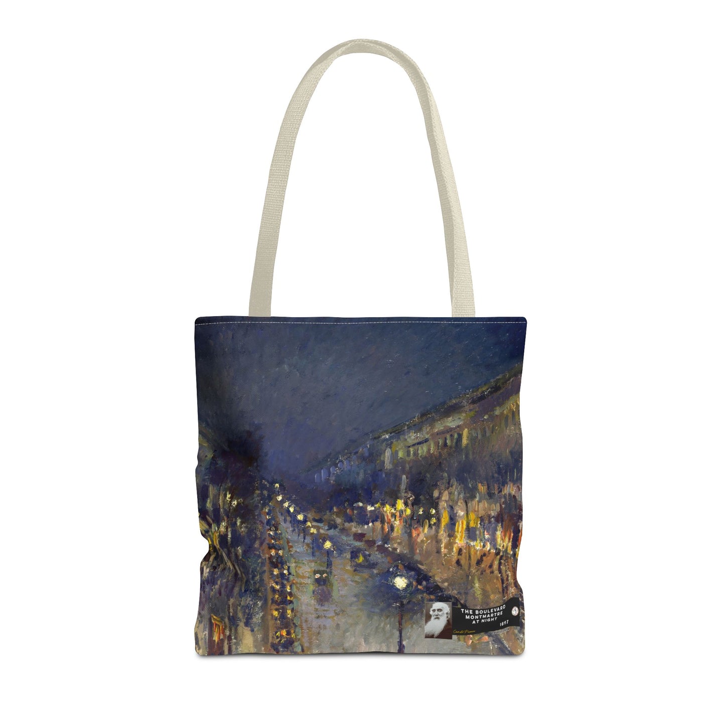 Pissarro, Camille - The Boulevard Montmartre At Night (1897) - Tote Bag