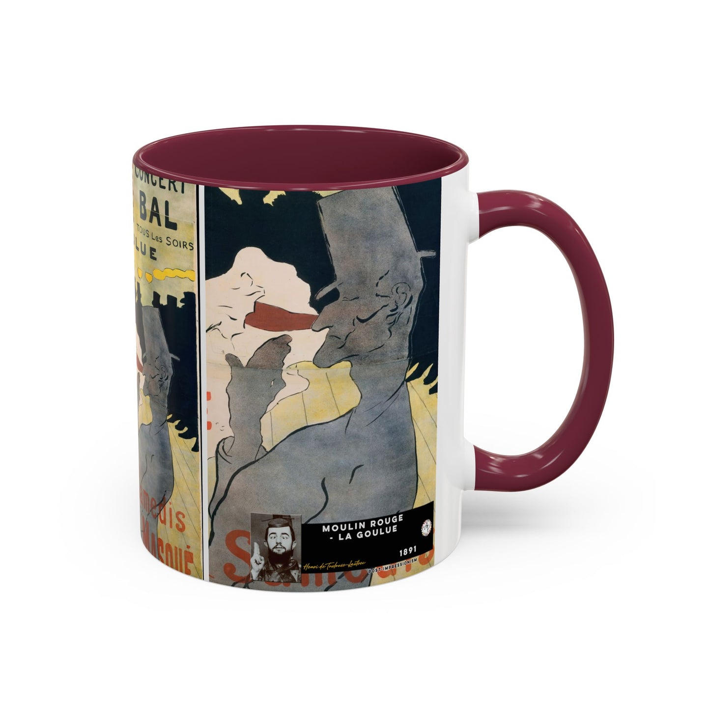 Toulouse-Lautrec, Henri - Moulin Rouge - La Goulue (1891) - Colorful Accent Mugs