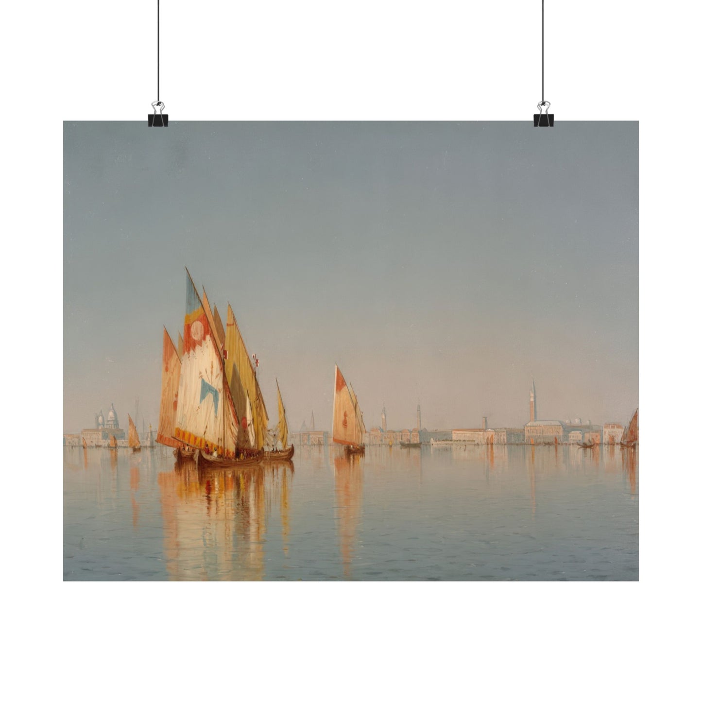 Gifford, Sanford Robinson - Venetian Sails: A Study (1873) - Satin Posters