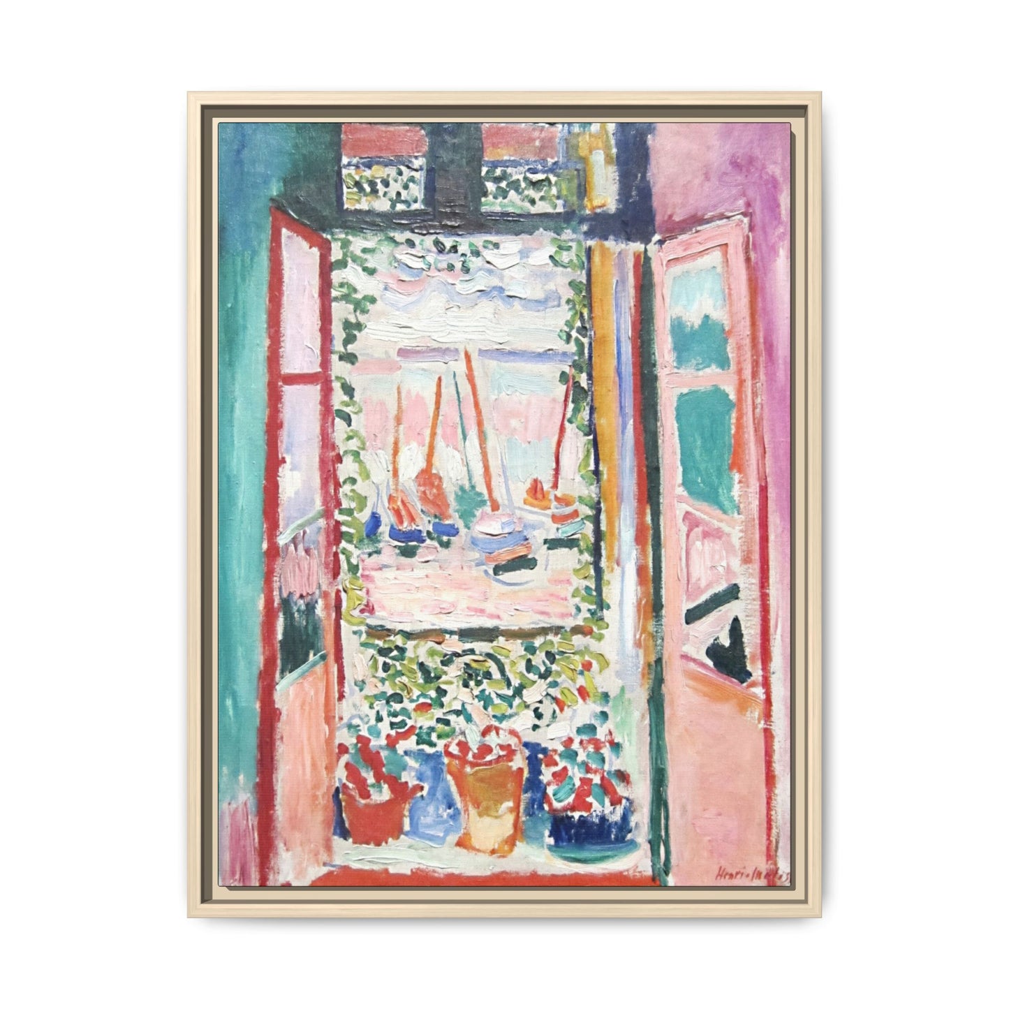 Matisse, Henri - Open Window, Collioure (1905) - Matte Canvas, Framed