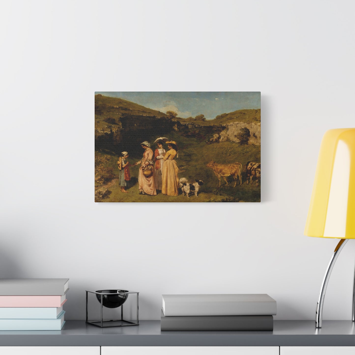 Courbet, Gustave - Young Ladies of the Village (1851) - Canvas Block, unframed