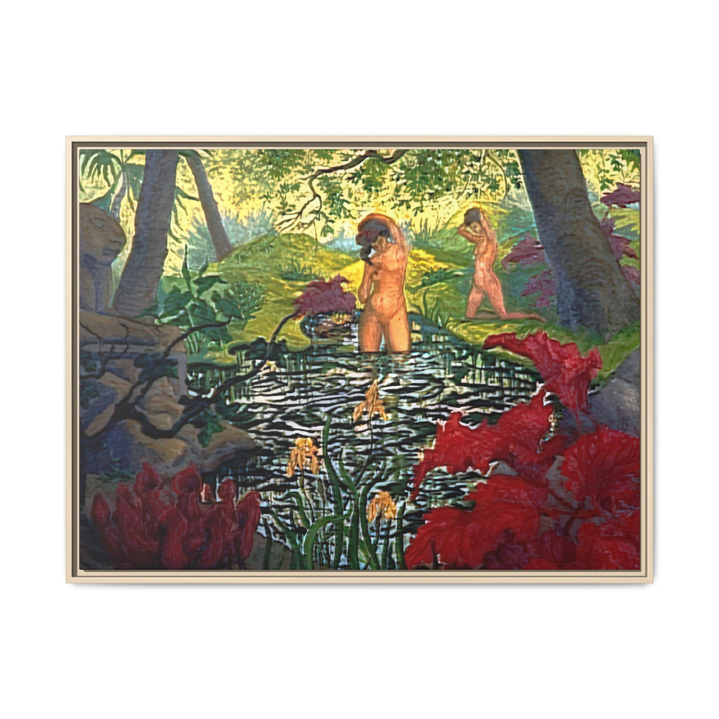 Ranson, Paul - The Lotus Bather (1906) - Matte Canvas, Framed