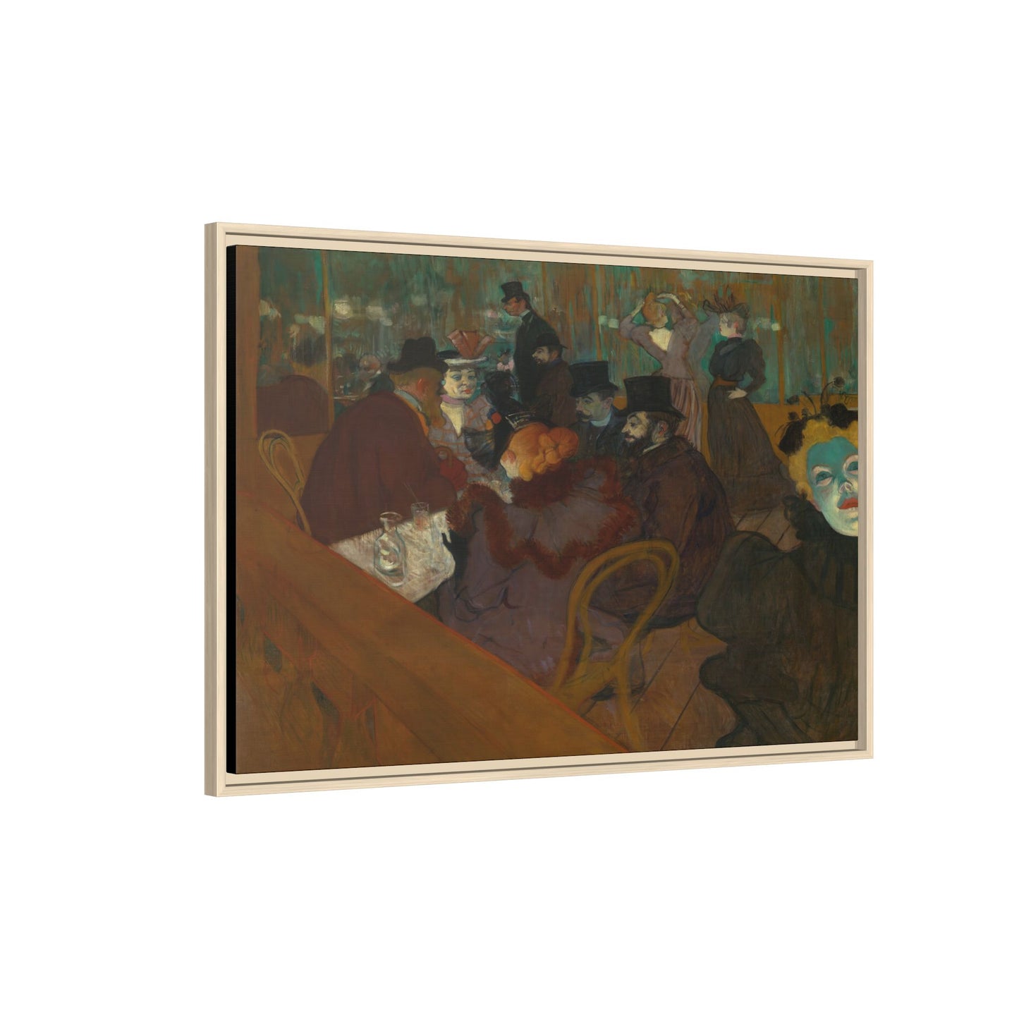 Toulouse-Lautrec, Henri - At the Moulin Rouge (1892) - Matte Canvas, Framed