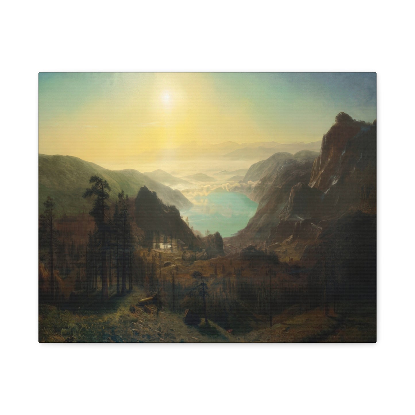 Bierstadt, Albert - Donner Lake from the Summit (1873) - Canvas Block, unframed