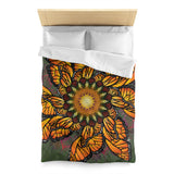 Monarch Butterfly Mandala - Microfiber Duvet Cover