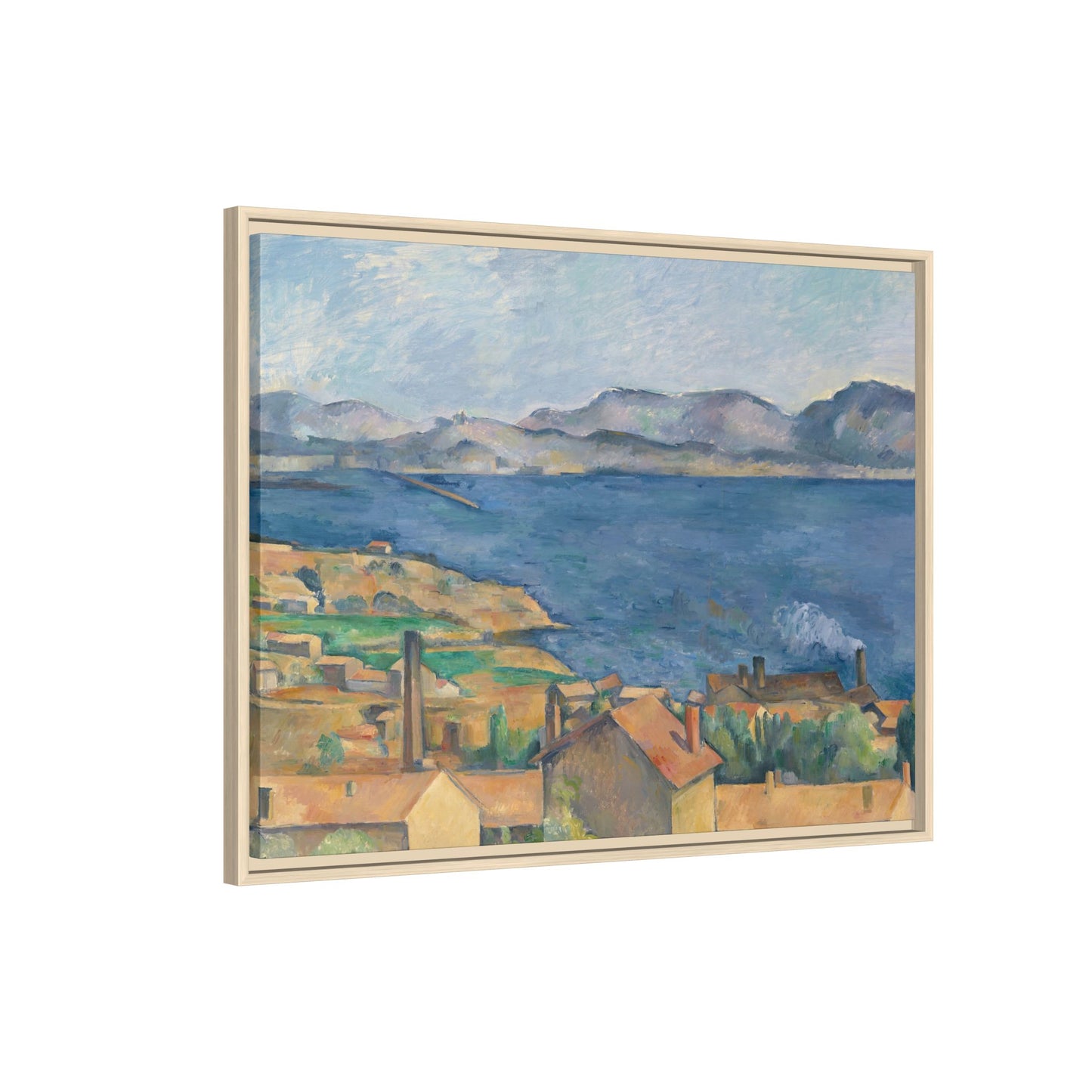 Cézanne, Paul - The Bay of Marseille, Seen from L'Estaque (1885) - Matte Canvas, Framed