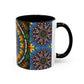 Pacio, Adam - Emerald Arrows Mandala - Colorful Accent Mugs