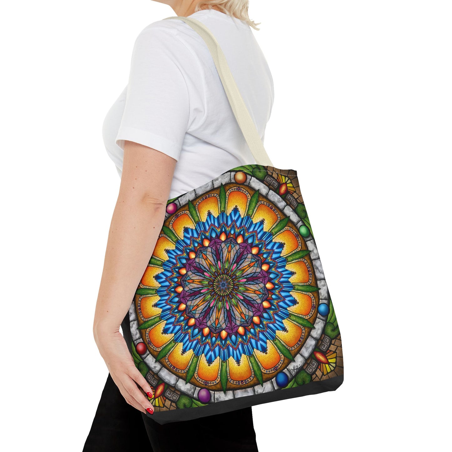 Pacio, Adam - Emerald Arrows Mandala - Tote Bag