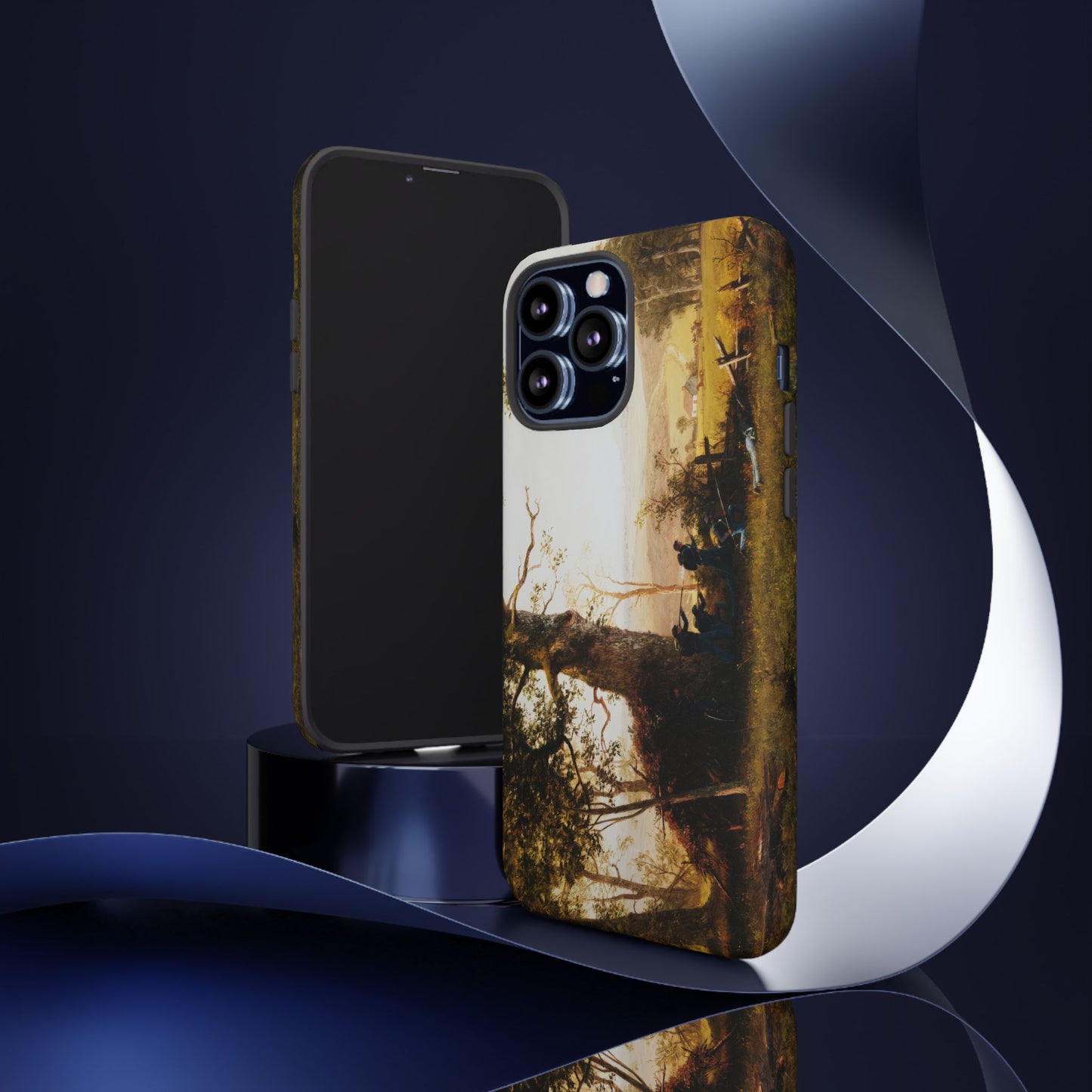 Bierstadt, Albert -  Guerrilla Warfare (1861) - Tough Phone Cases