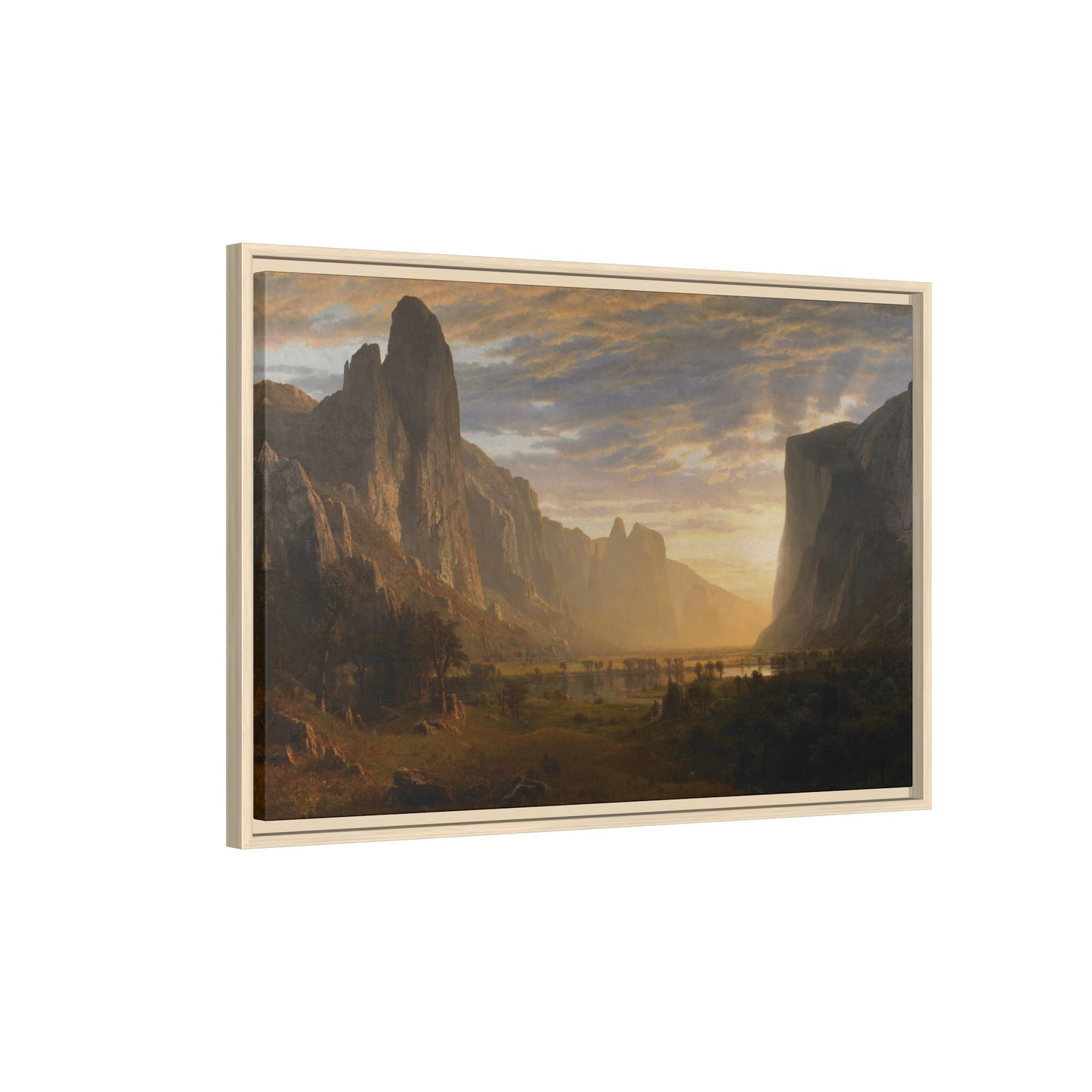 Bierstadt, Albert - Looking Down Yosemite Valley (1865) - Matte Canvas, Framed
