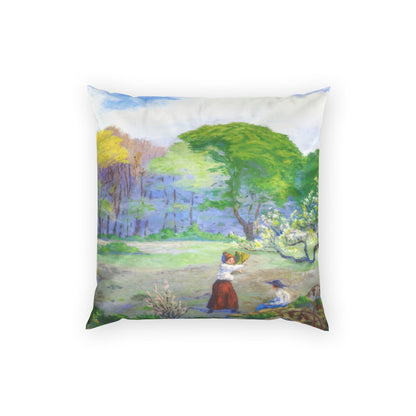 Ranson, Paul - Picking Flowers (1890) - Poly Velvet Pillow