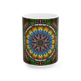 Emerald Arrows Mandala - Ceramic Mug