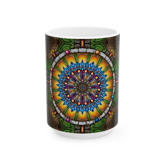 Pacio, Adam - Emerald Arrows Mandala - Ceramic Mug