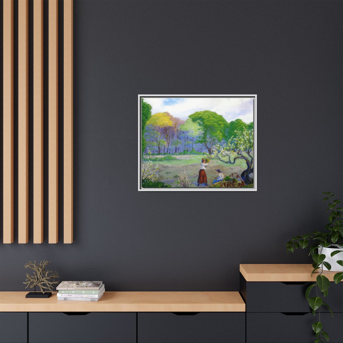 Ranson, Paul - Picking Flowers (1890) - Matte Canvas, Framed