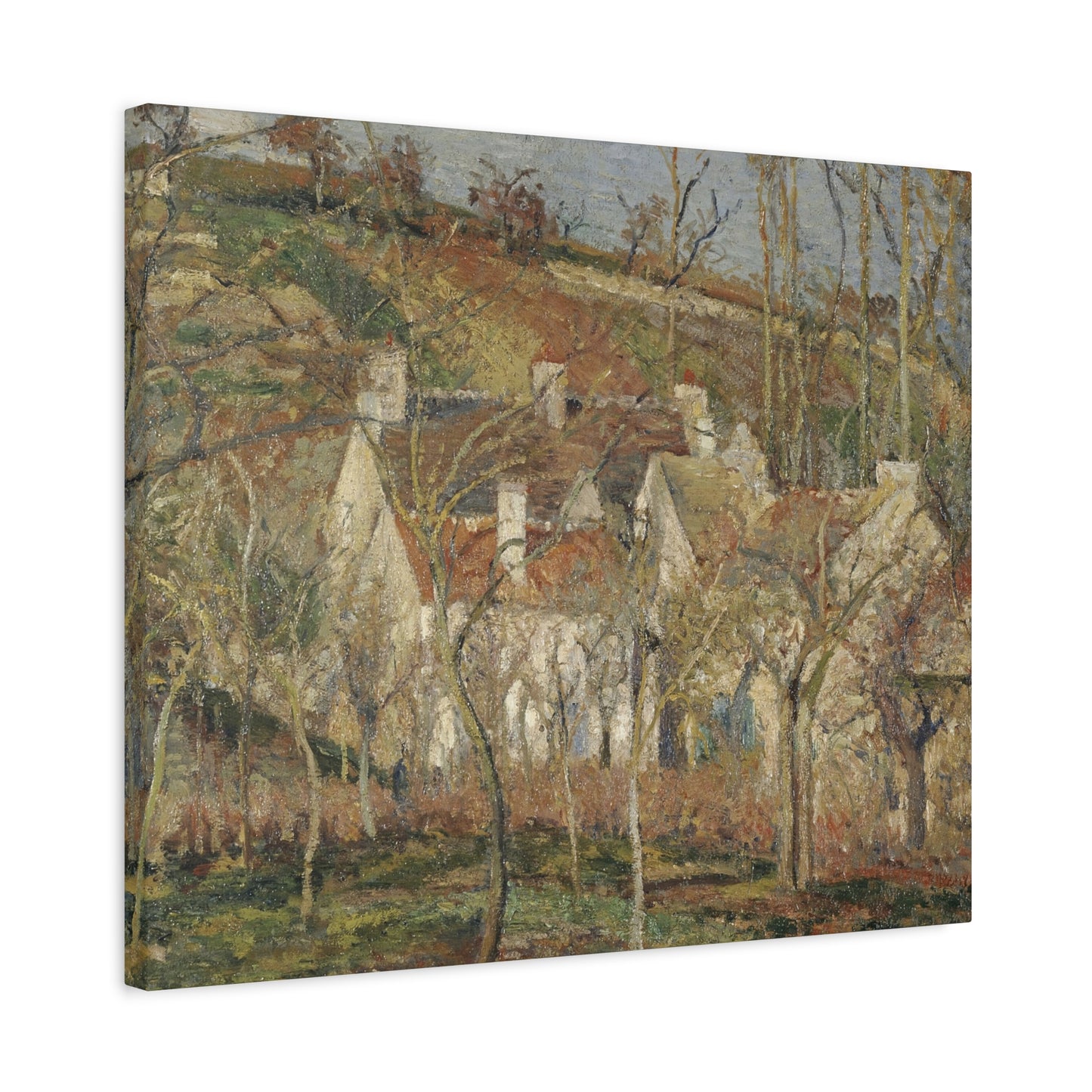 Pissarro, Camille - Red Roofs, Corner of a Village in Winter (1877) - Canvas Block, unframed