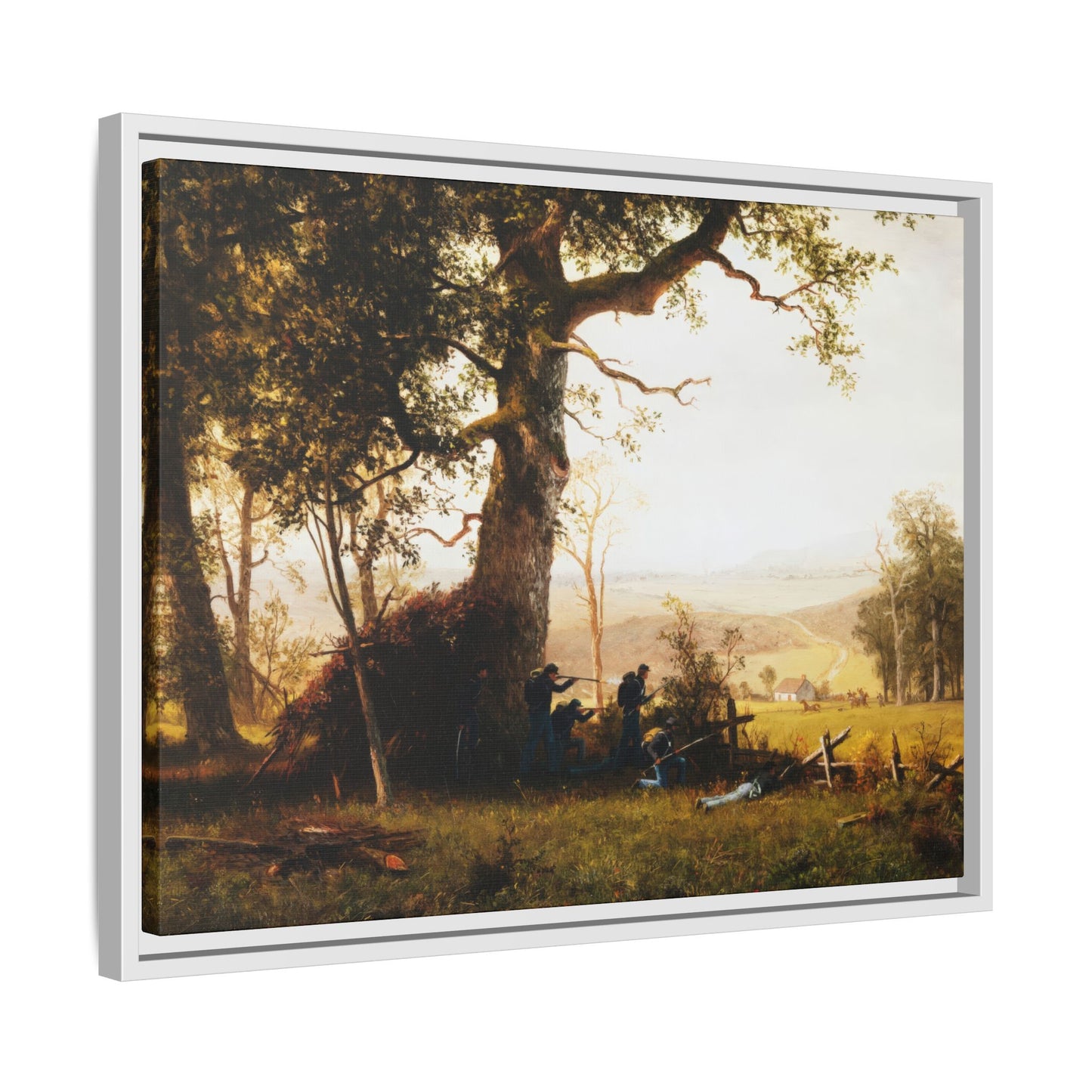 Bierstadt, Albert -  Guerrilla Warfare (1861) - Matte Canvas, Framed