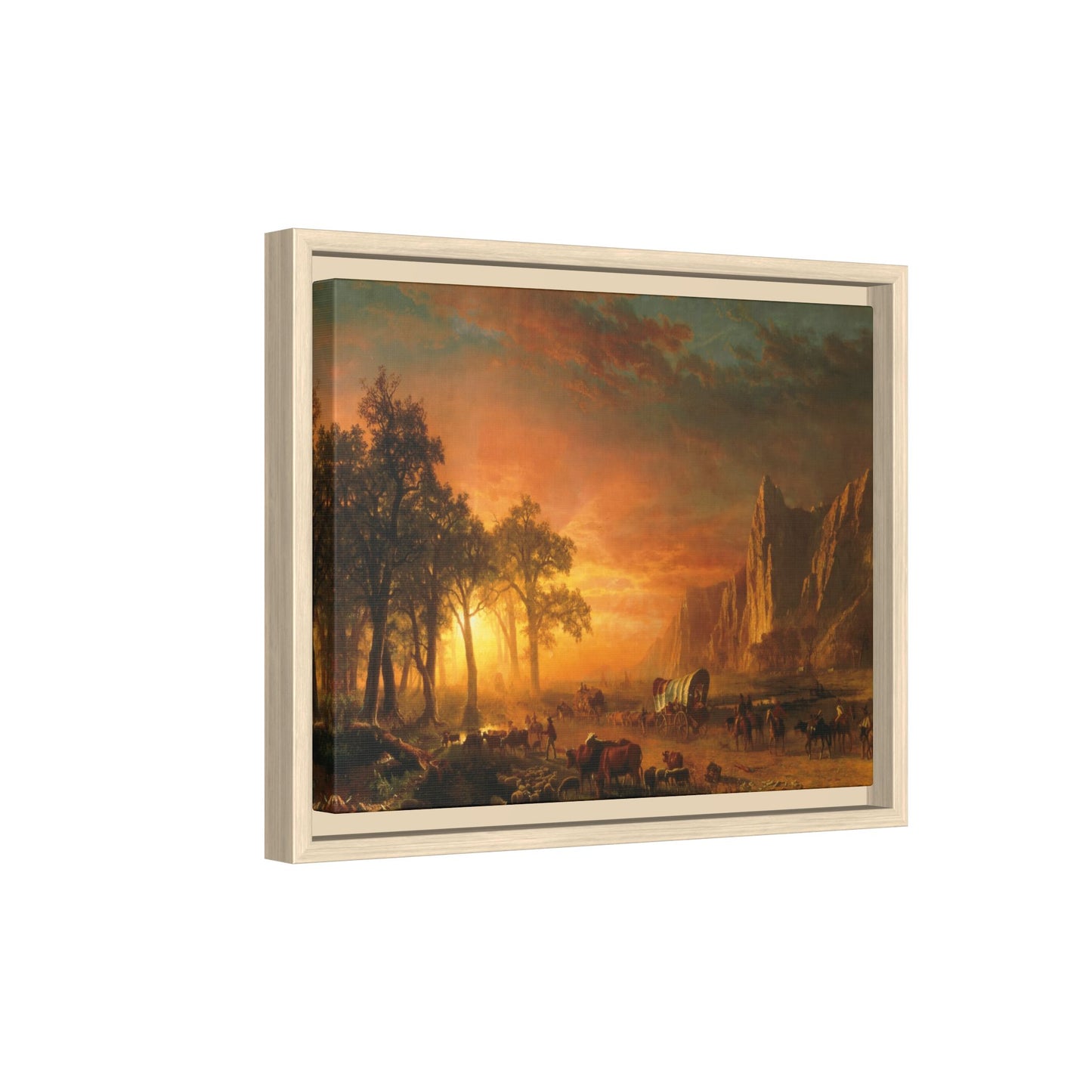 Bierstadt, Albert - Emigrants Crossing the Plains (1867) - Matte Canvas, Framed