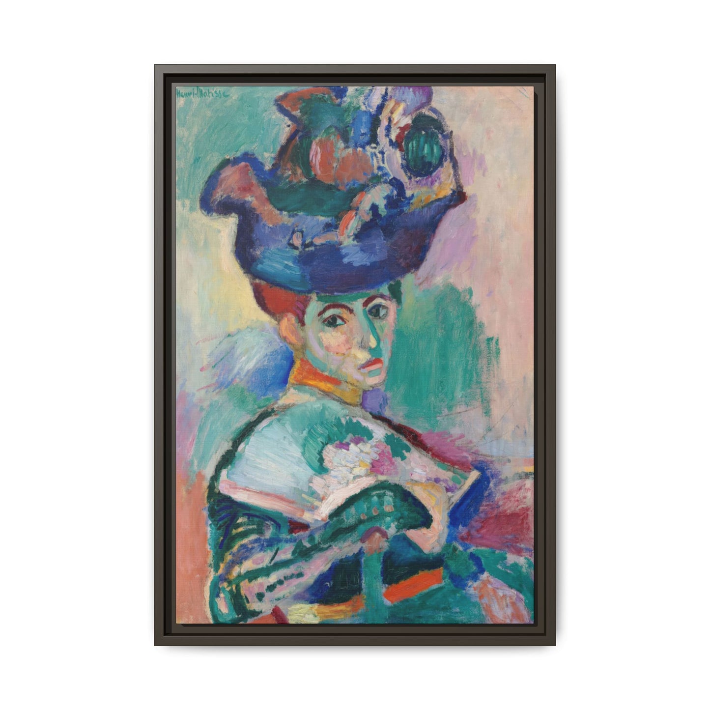 Matisse, Henri - Woman with a Hat (1905) - Matte Canvas, Framed